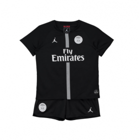 Camisolas de Futebol Paris Saint Germain Jodan Preto Criança Equipamento 3ª 2018/19 Manga Curta